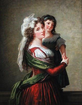 elisabeth vigee-lebrun Madame Rousseau et sa fille. oil painting image